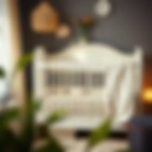 A cozy baby crib with soft bedding