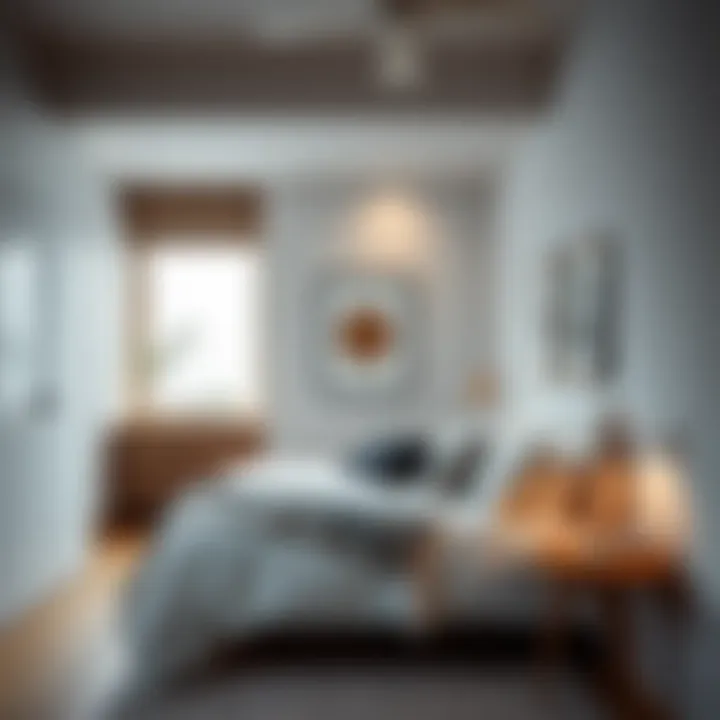 Modern aesthetic in a small bedroom