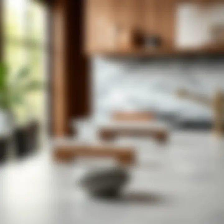 Diverse Material Choices A selection of materials for cabinet handles