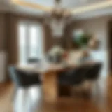 Elegant 130 cm dining table set