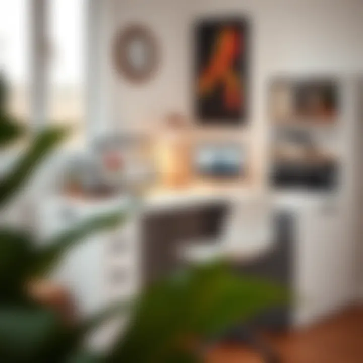 Functional workspace featuring a 130 cm desk Versatile 130 cm workspace