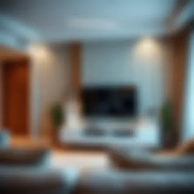 Creating Cozy Spaces with Stylish Design Stylish white TV unit enhancing the ambiance of a cozy interior