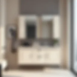 Elegant 50 cm bathroom cabinet in modern decor