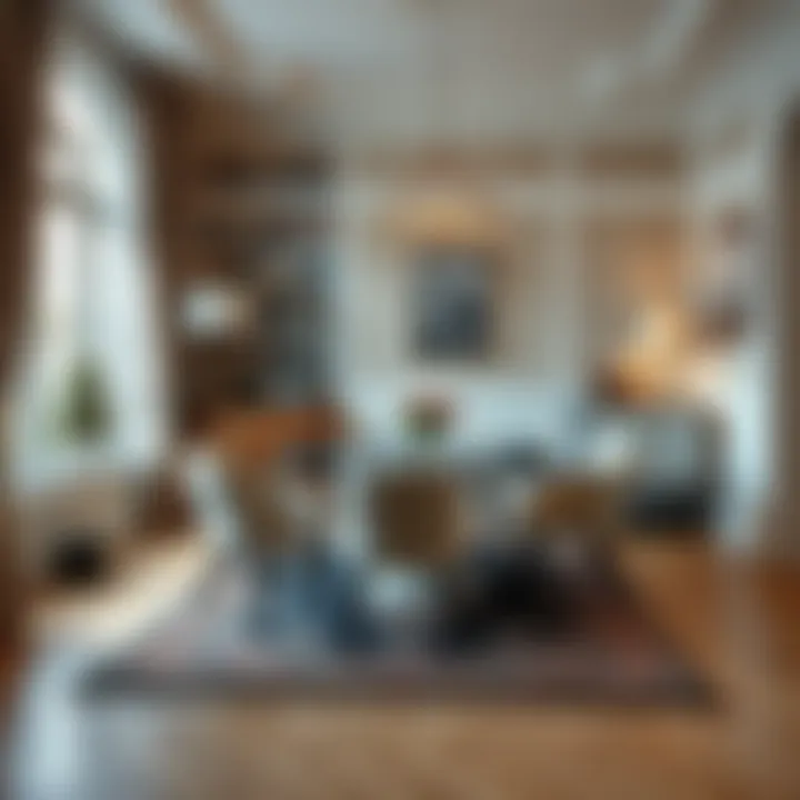 Cozy Dining Area with 6 m2 Rug Cozy dining area showcasing a stylish 6 m2 area rug