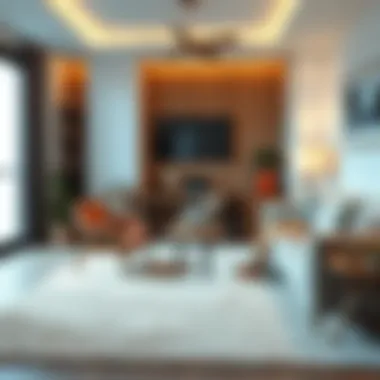 Stylish Home Office with Light Brown Area Rug Stylish home office with light brown area rug