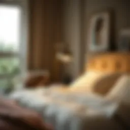 Elegant adjustable bedside lamp illuminating a cozy bedroom