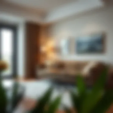 Aesthetic Living Space with Bar Stool Aesthetic living space featuring a wheeled bar stool as a focal piece