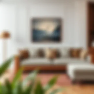 Sophisticated Design of the Wooden Arm Sofa Elegant wooden arm sofa in a contemporary living room