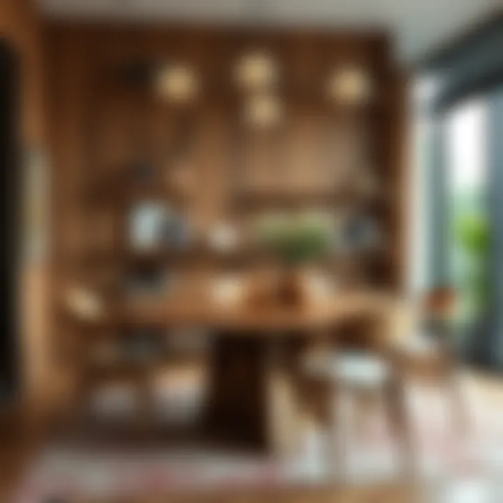 Diverse Wood Types for Dining Rooms Close-up of various wood types used in dining furniture