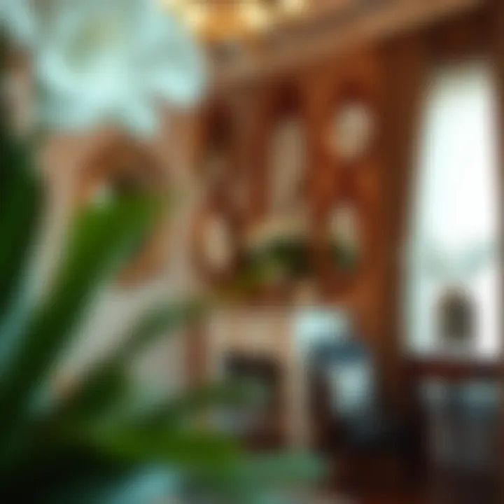 Chic Foyer Decorated with Mirrors Chic foyer adorned with decorative mirrors