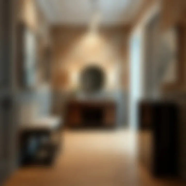 Stylish Entryway with Unique Textures Stylish entryway featuring unique wall textures