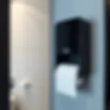 Automatic paper towel dispenser in a modern restroom