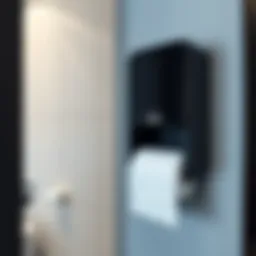 Automatic paper towel dispenser in a modern restroom