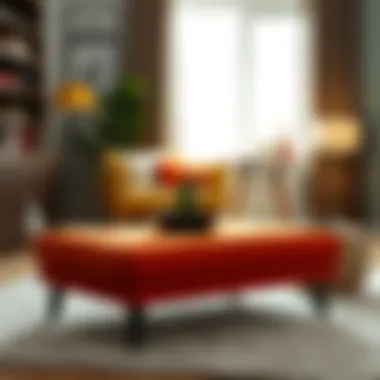 Cozy Footrest in Modern Decor Cozy footrest in a modern decor setting