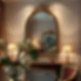 Elegant large mirror enhancing room aesthetics