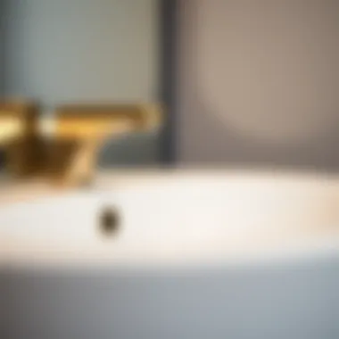 Premium Materials Used in Bathroom Sinks Close-up of high-quality sink materials