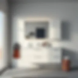 Elegant design of a bathroom cabinet