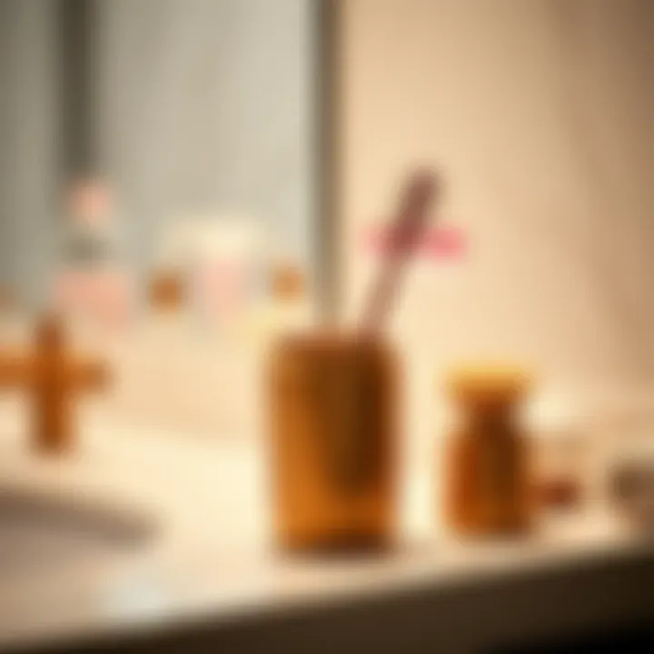 Stylish Bathroom Brush Set Stylish bathroom brush set on a countertop