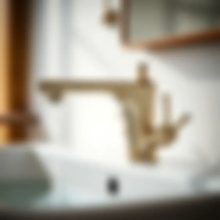 Quality Finish and Craftsmanship Close-up of a high-quality faucet finish