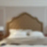 Elegant design of a bed headboard