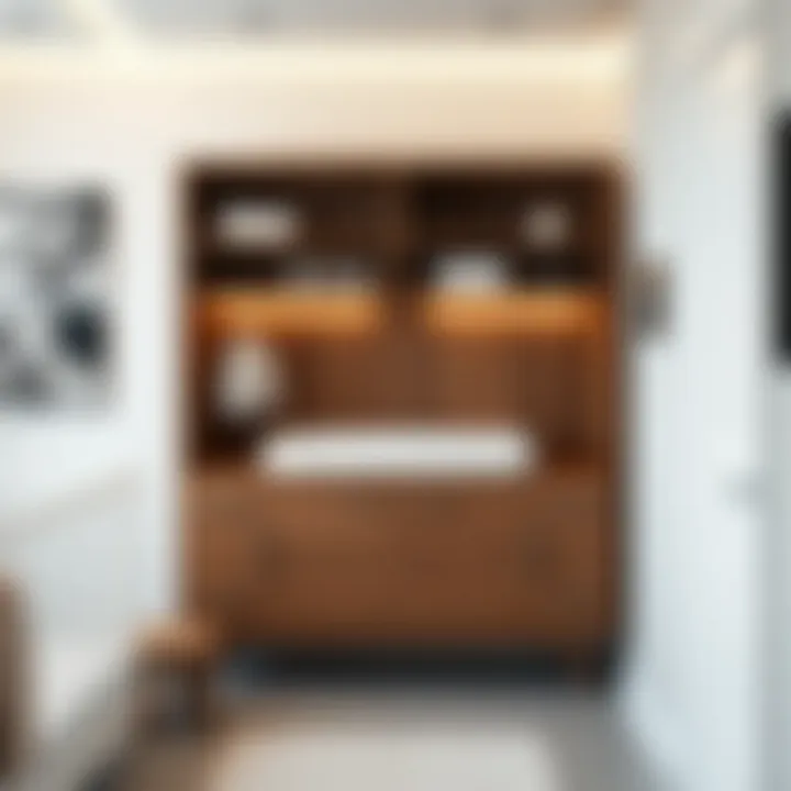 Modern Baby Changing Unit Elegant baby changing unit in a modern nursery