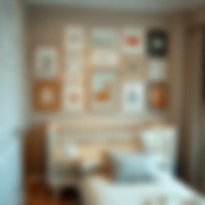 Charming Wall Art for Baby's Room An inspiring wall art arrangement that adds character to the nursery.