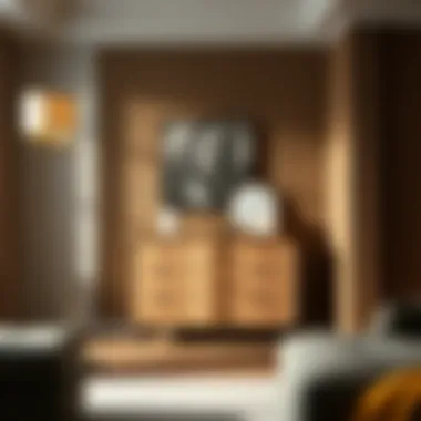 Modern Design of a Five-Drawer Dresser Elegant five-drawer dresser showcasing modern design and functionality.