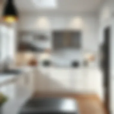 Stylish kitchen transformation with white coffee cabinets