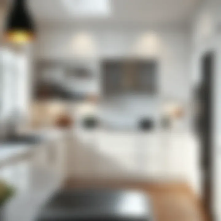 Stylish kitchen transformation with white coffee cabinets