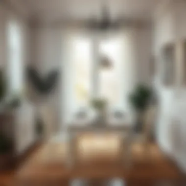 Inviting Dining Space Decor Cozy white dining space with decorative elements