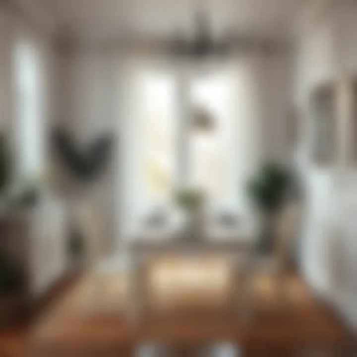 Inviting Dining Space Decor Cozy white dining space with decorative elements