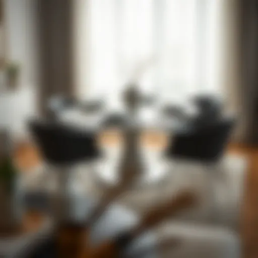 Elegant white dining table set with stylish chairs