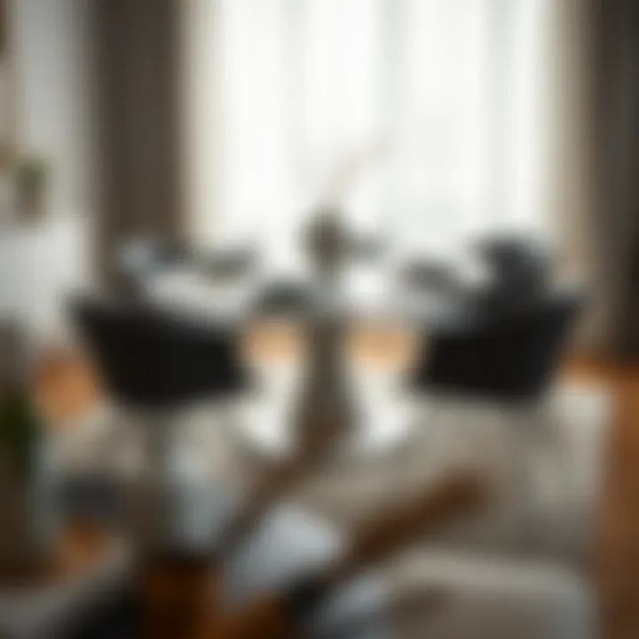 Sleek Dining Table Arrangement Elegant white dining table set with stylish chairs