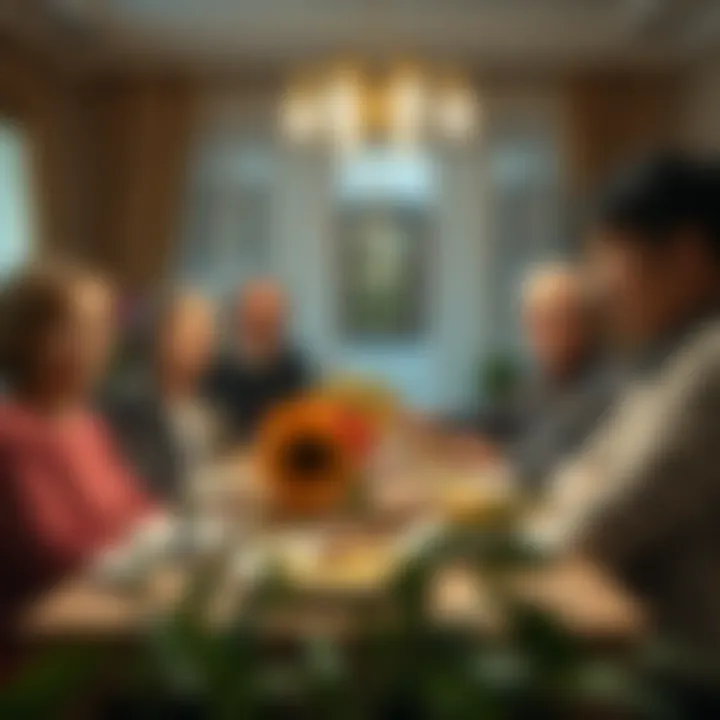 Multigenerational Family Gathering Representation of multigenerational family gathering