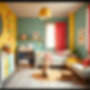 Vibrant Baby Room Atmosphere Cozy and colorful baby room setup