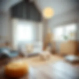 Stylish nursery room design with modern furniture