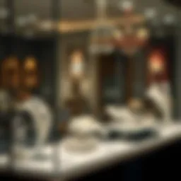 Elegant glass display showcasing fine jewelry