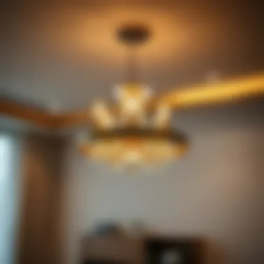 Elegant design of a ceiling-mounted LED chandelier