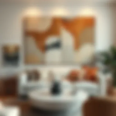 Charming abstract wall decor for a cozy atmosphere