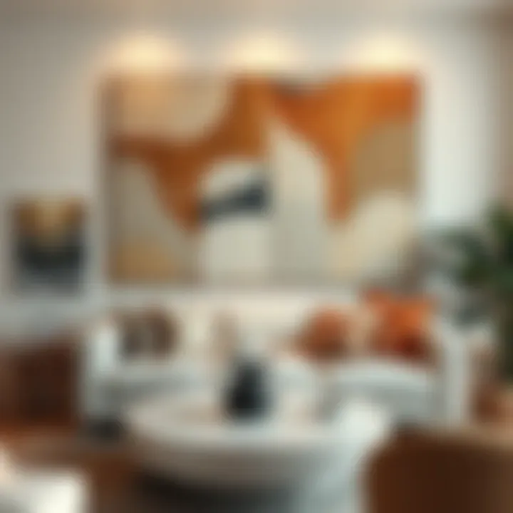 Charming abstract wall decor for a cozy atmosphere