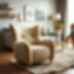 Stylish children's chair in a modern living room