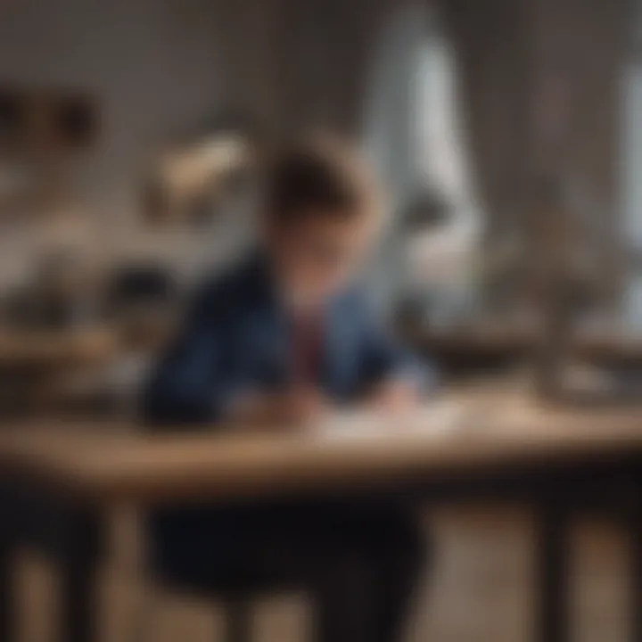 Children using a study desk effectively