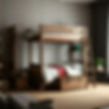 Functional bunk bed with storage solutions