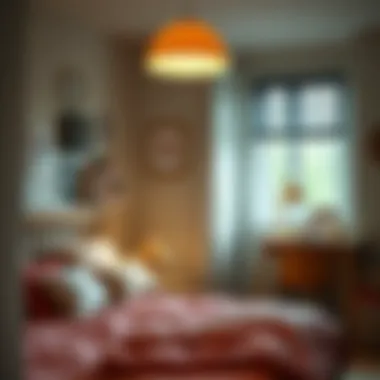 Cozy children's room with stylish lamp