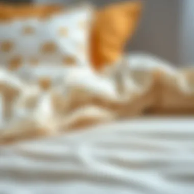 Close-up of the material used in a children's duvet cover