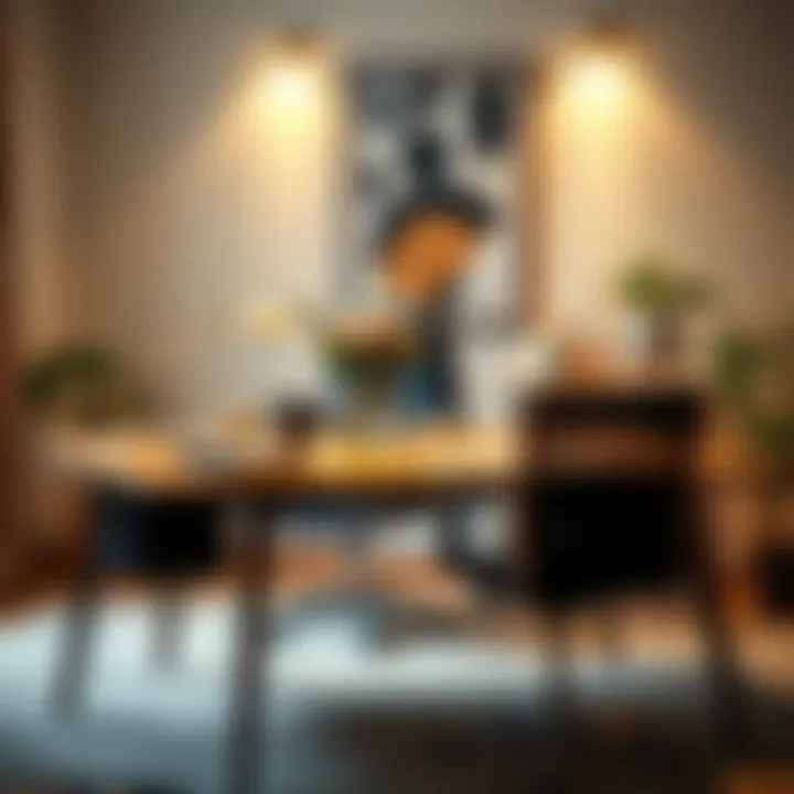 Creative Collaborative Desk Stylish collaborative desk setup with creative elements