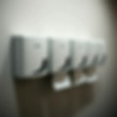 Paper Towel Dispensers in Commercial Setting Commercial setting with paper towel dispensers installed