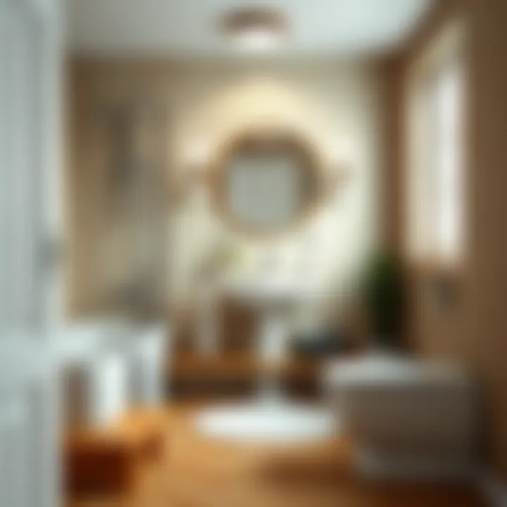 Compact bathroom layout showcasing space optimization