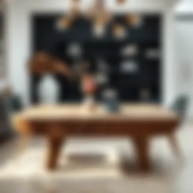Innovative Craftsmanship in Wooden Tables Contemporary wooden table showcasing unique craftsmanship