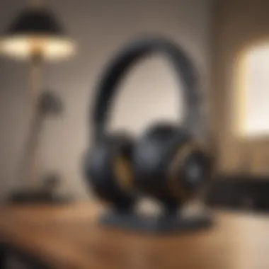 Functional Features of Corsair Headphone Stand Functional features of Corsair headphone stand in use